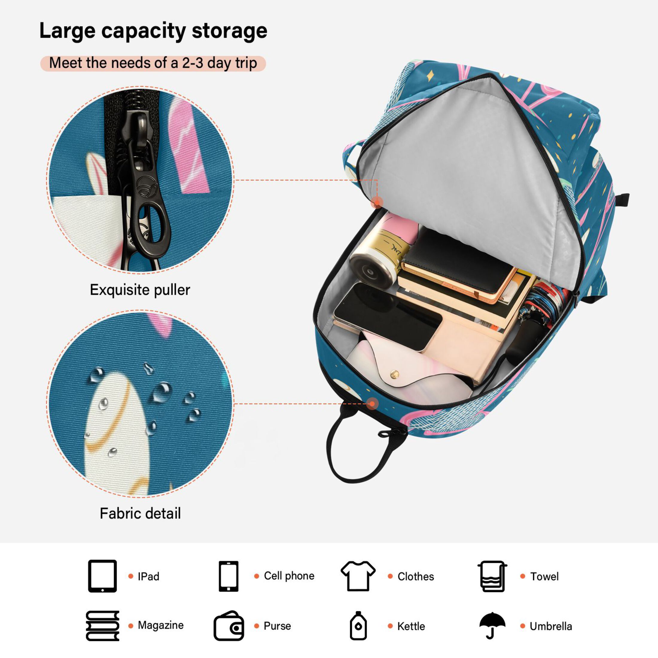 2 Racquet Holder Tennis Backpack Tennis Racket Covers Gym Bags Tennis
