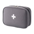 thumbnail image 2 of Portable Gray 8X6X3 Inch Storage Pouch, Travel First Aid Kit, First Aid Kit Bag, Travel Bag, Durable Zippered Medium-Sized Bag with Embroidered Medical Cross for Outdoor Trips,, 2 of 7