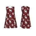 thumbnail image 7 of Lsque Plaid Reindeer Snowflakes Pattern Summer Dresses for Women – Sleeveless T-Shirt Swing Sundress, Perfect for the Beach and Casual Days, 7 of 7
