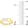 thumbnail image 4 of Floreo 10k Yellow Gold Two-Tone I Love You Heart Women's Ring, 4 of 5