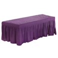 thumbnail image 2 of facefd Jupe de Table de Massage SPA Couverture de Lit Cosmétique Drap en Lin Violet Foncé, 2 of 7