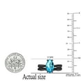 thumbnail image 3 of Dazzlingrock Collection 12X6mm Marquise Blue Topaz & Round Black Diamond Engagement Ring Set for Women (0.30 ctw, Color Black, Clarity Opaque) in Black Rhodium Plated 10K White Gold, Size 8, 3 of 4