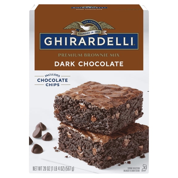 Pack Of 3 Ghirardelli Dark Chocolate Brownie Mix, 20 oz (Package May Vary)