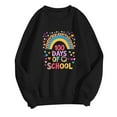 thumbnail image 3 of Uootdi 100 Days of School Long Sleeve Shirts for Women Womens Teacher Graphic Tops Happy 100 Days of School Sweatshirt Gift, 3 of 6