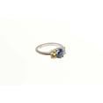 thumbnail image 3 of HeartsAndYou 2ct Natural Blue Sapphire Ring Trilogy Solitaire 100% REAL 14k SOLID White Gold, 3 of 9