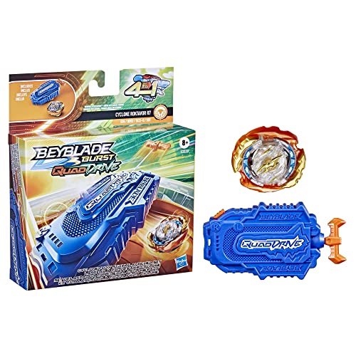 BEYBLADE Burst QuadDrive Cyclone Fury String Launcher Set - Juego de batalla con lanzador Beyblade BEYBLADE