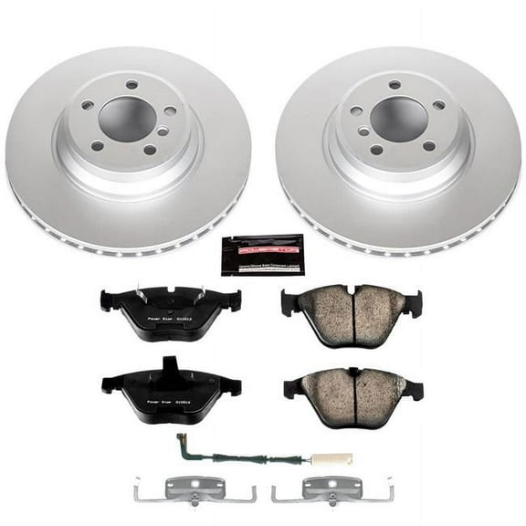 PowerStop Front Geomet Coated Brake Rotor and Pad Kit Fits: BMW Select Models CRK2054