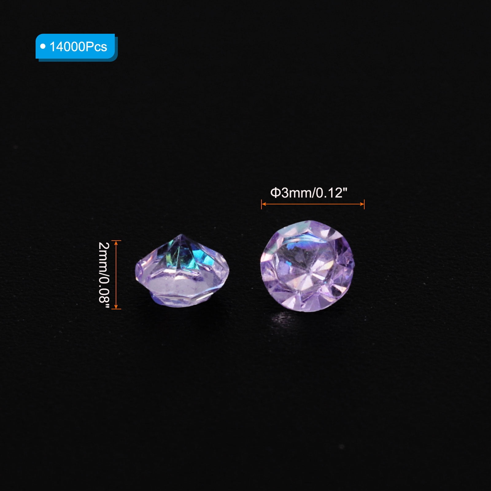 Unique Bargains Wedding Table Scatter Crystals Acrylic Diamonds Vase Fillers Gems Violet