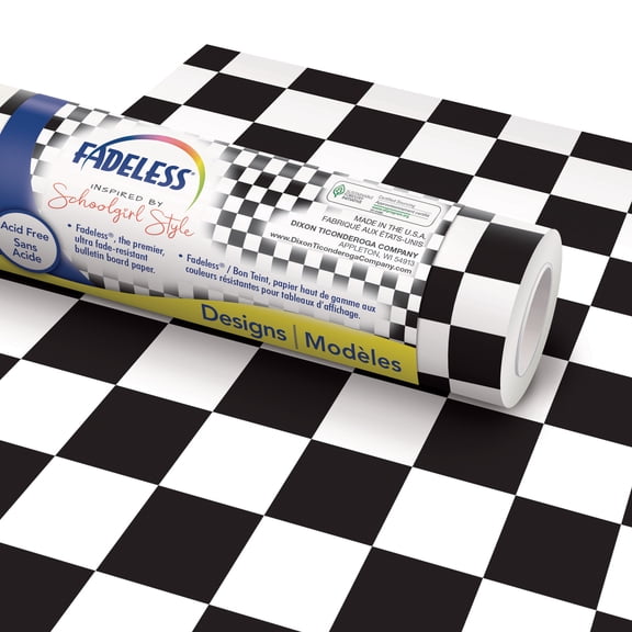 Fadeless Schoolgirl Style Bulletin Board Paper, 48" x 50' Roll, Retro Hopscotch