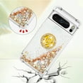 thumbnail image 3 of Funda para Google Pixel 8 Pro 5G con Brillo Líquido Flotante, Purpurina, Parachoques y Anillo Giratorio Soporte, 3 of 5