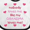 thumbnail image 4 of Inktastic Nobody Loves Me Like My Grandma Loves Me Girls Baby Bib, 4 of 4