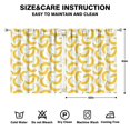 thumbnail image 2 of Nursery Curtains Boys Girls Kids Yellow Bananas Banana Fruit Print Pattern Window Drapes for Living Bedroom Playroom Room Decor Rod Pocket 52x63 Inch 2 Panels, 2 of 2