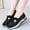 P-Black, variant on 2025 Fashion Summer Women Sports Womens Air 270 Casual Shoe Shoes Flat Bottom Non Business Casual Shoes for Women Wedges Slip Mesh Hollow Upper Breathable Soft Slip on Casual Style