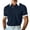 03# Navy, variant on IhhxPro Men's Short Sleeve Collared Shirt with Button Detail Stretchable Summer Knit Casual Fit Lightweight Travel Golf S-3XL