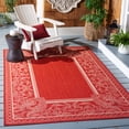 thumbnail image 2 of Safavieh Courtyard Cooper Botanical Indoor/Outdoor Area Rug, Red/Natural, 8' x 11', 2 of 14