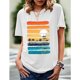 thumbnail image 2 of Blusa informal de manga corta con cuello redondo y estampado de verano a la moda para mujer Fridja  ghk3083, 2 of 4