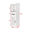 thumbnail image 2 of Waterproof Single Door Two Tier Bathroom Cabinet White, 2 of 11