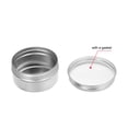 thumbnail image 3 of Uxcell Latas redondas con tapa de tornillo de 2.7oz, contenedores de aluminio tono plateado, paquete de 12, 3 of 6