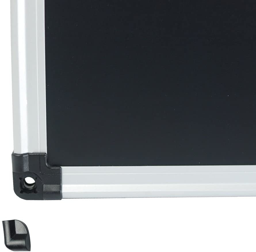XBOARD Magnetic Black Bulletin Board 36 X 24 Inches Aluminum Framed Chalkboard for sale online 