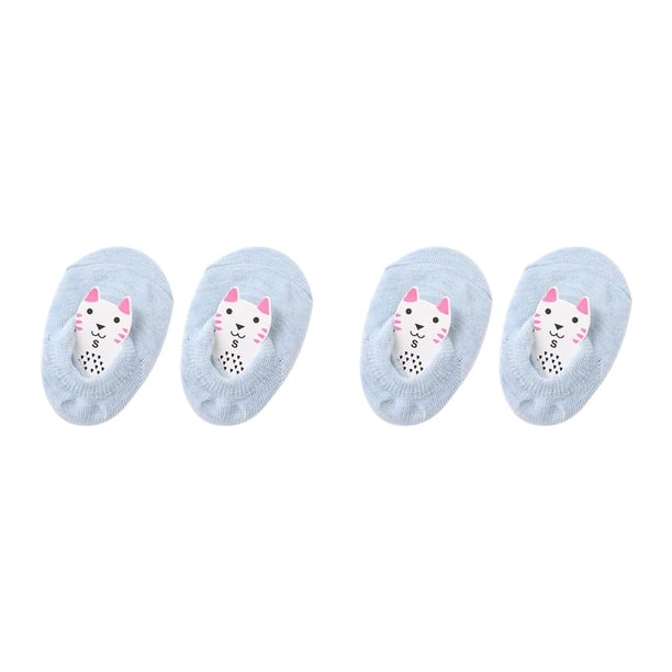 Sonducket Calcetines de bebé con empuñaduras antideslizantes Calcetín corto para recién nacidos Medias para todos los niños Algodón Divertido Jardín Azul claro S 2piezas Sonducket CBP382941