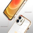 thumbnail image 2 of Compatible with iPhone 12 Case Love Heart Plating Four Corner Luxury Elegant Case Camera Protector Soft TPU Shockproof Protective Corner Back Cover iPhone 12 Case -White, 2 of 11