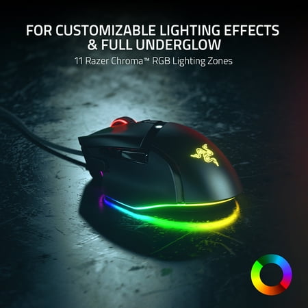 Razer - Basilisk V3 Wired Optical Gaming Mouse with Chroma RBG Lighting - Black