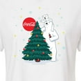 thumbnail image 3 of Coca-Cola - Christmas Tree - Juniors Cropped Short Sleeve Graphic T-Shirt, 3 of 5