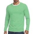 thumbnail image 4 of Guluxicc Striped Shirts for Men Classic Fit Crew Neck Long Sleeve Tops Summer Casual Outfit, 4 of 6