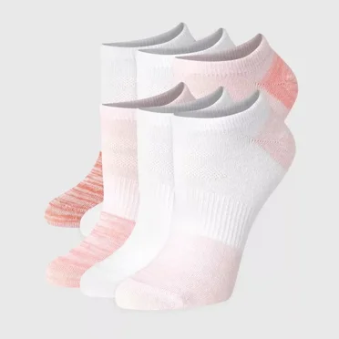 Hanes Women's Lightweight Performance 6pk No Show Socks - 5-9
