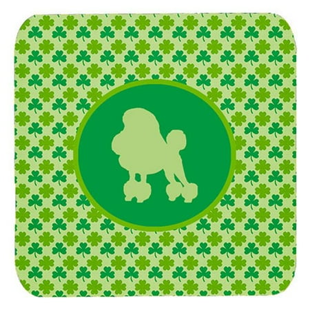 

Poodle Lucky Shamrock Foam Coasters Set Of 4