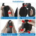 thumbnail image 5 of Geekria Comfort Velour Replacement Ear Pads Compatible with Sennheiser GAME ONE, PC360, PC363D, PC373D Headphones, Ear Cushions (Black), 5 of 6