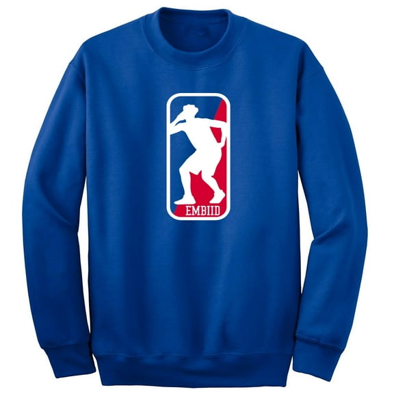 BLUE Joel Embiid Philly Logo Crew Neck Sweatshirt ADULT