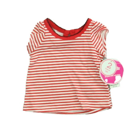 

Pre-owned Nanette Baby Girls Red | White T-Shirt size: 3-6 Months
