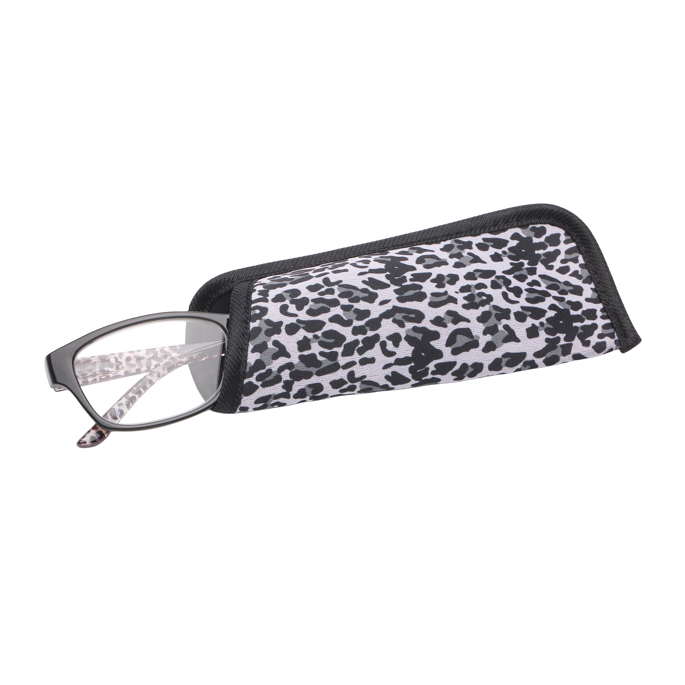 Rz by Rachel Zoe Womens Cateye Reading Glasses with Case, Black/Light Crystal Teal, Joni +1.75