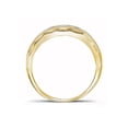 thumbnail image 2 of 10kt Yellow Gold Mens Round Diamond Wedding Scalloped Edge Band Ring 1/5 Cttw, 2 of 2