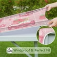 thumbnail image 6 of Strawberries Tablecloth with Flowers Red Berry Pattern Cute Summer Fruit Theme for Kitchen, 6 of 6