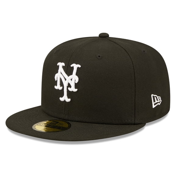 Men's New Era Black New York Mets Team Logo 59FIFTY Fitted Hat