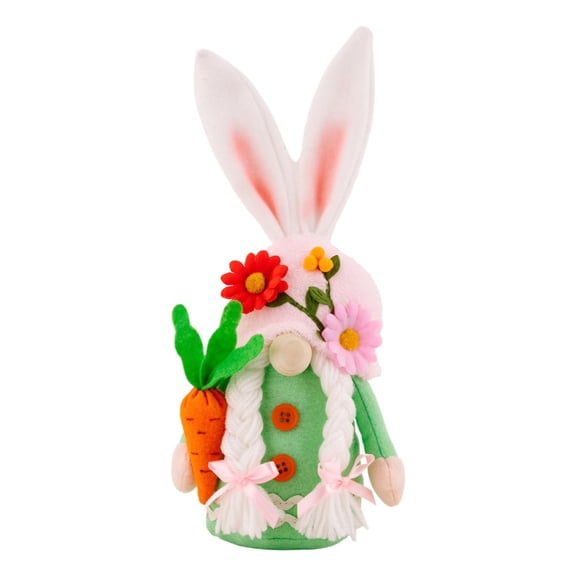 Easter Plush Decorations Cute Spring Rabbit Figurine for Home Tiered Tray Shelf and Holiday Gift