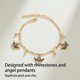 thumbnail image 4 of Minnieouse Anklets Rhinestone Elegant Gold Angel Hanging Beach Bracelets Fashion Gifts Pendent Accessory Ornament for Women Girls Type3 NO3, 4 of 6