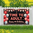 thumbnail image 6 of Yatrandify Glitter Lettering Happy Birthday Banner Balloon Design Celebration Banner Party Backdrop Decoration for 18th Birthday Adult Party Indoor Event, 6 of 7