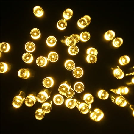 Solar Bulb String Lights 5M 50LED Bulb Christmas Fairy Lamp Outdoor Solar Powered String Light Decor Warm White Night Light Christmas Tree US ()