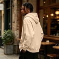 thumbnail image 5 of Mens Fleece Hoodie Full Zip Hooded Sweatshirt Big and Tall Long Sleeve Oversized Solid Color Casual Jacket Front Pockets, 5 of 9