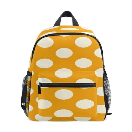 ALAZA Orange Dots Pattern School Backpack Small Bookbag Mini Bags