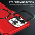 thumbnail image 6 of Dteck Magnetic Case for iPhone 13 Pro Compatible with MagSafe, Shockproof Military Grade Protection Magnetic Rugged Case for iPhone 13 Pro,Red, 6 of 9