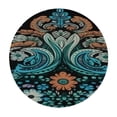 thumbnail image 4 of BANET Round Table Cloth Elastic Tablecloth for , Waterproof Stain Resistant Elastic Stretch Tablecloth with Traditional Floral Paisley Bandanna Pattern Black, Table Cover for Indoor and 54"-58, 4 of 8