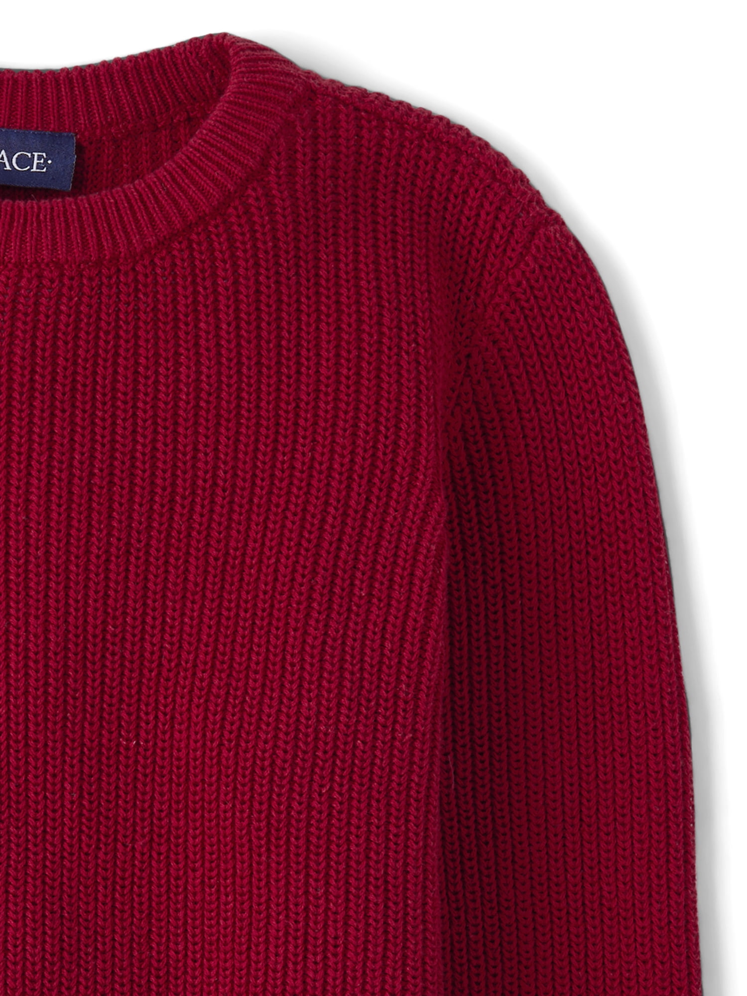 The Children's Place Boys Long Sleeve Crewneck Shaker Stitch Sweater, Sizes S-XXL