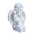 thumbnail image 3 of Kneeling Praying Pure White Angels Resin Garden Statue for Decor, 3 of 9