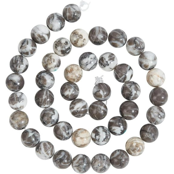 About 51 Pcs Natural Jade Beads 8mm Round Stone Beads Loose Gemstone Beads Crystal Beads Spacer Beads for DIY Crafts Necklace Bracelet Jewelry Making