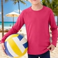 thumbnail image 2 of REDARER Boys' Long Sleeve Mesh Rash Guard Kids Youth UPF Swim Shirt Water Sports Swimwear Top,7-8 Years, 2 of 4