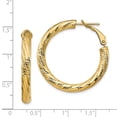 thumbnail image 2 of Beautiful Leslie's 14K 4x25 D/C Round Omega Back Hoop Earrings, 2 of 2